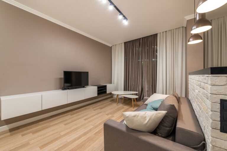 The Sonos System Builder: Plan Your Sonos Setup (and Upgrade Path) Modern living room with TV home theater setup